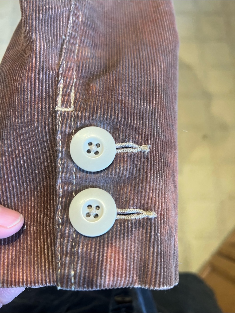 Old Navy brown subtle tie dyed corduroy jacket - Picture 3 of 5